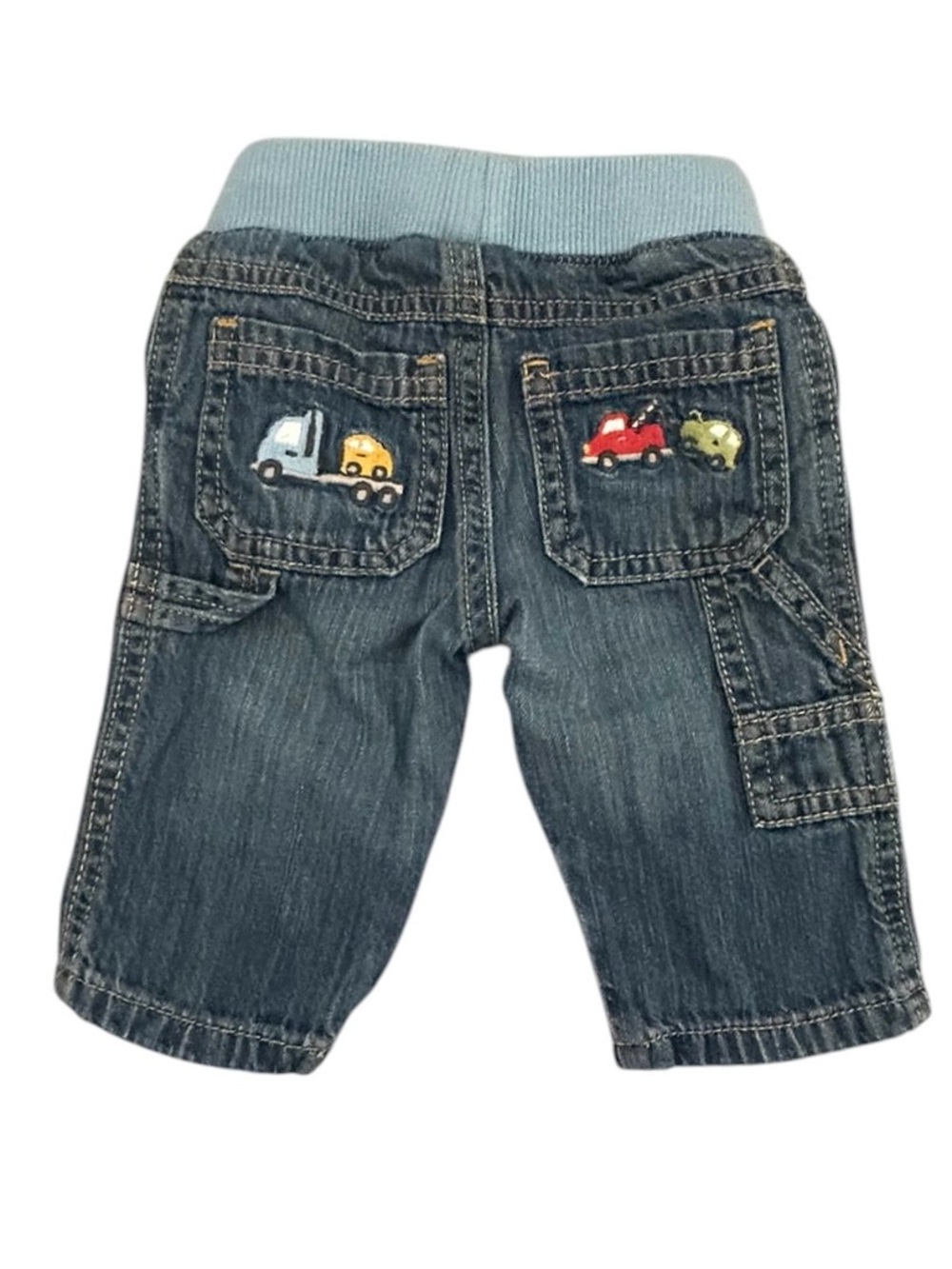 VTG Y2K Embroidered Floral Denim Wide Leg Jeans